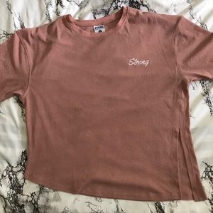 Strong Physiquez Tie-Up T-Shirt - Blush